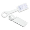 White Silicone Luggage Tags